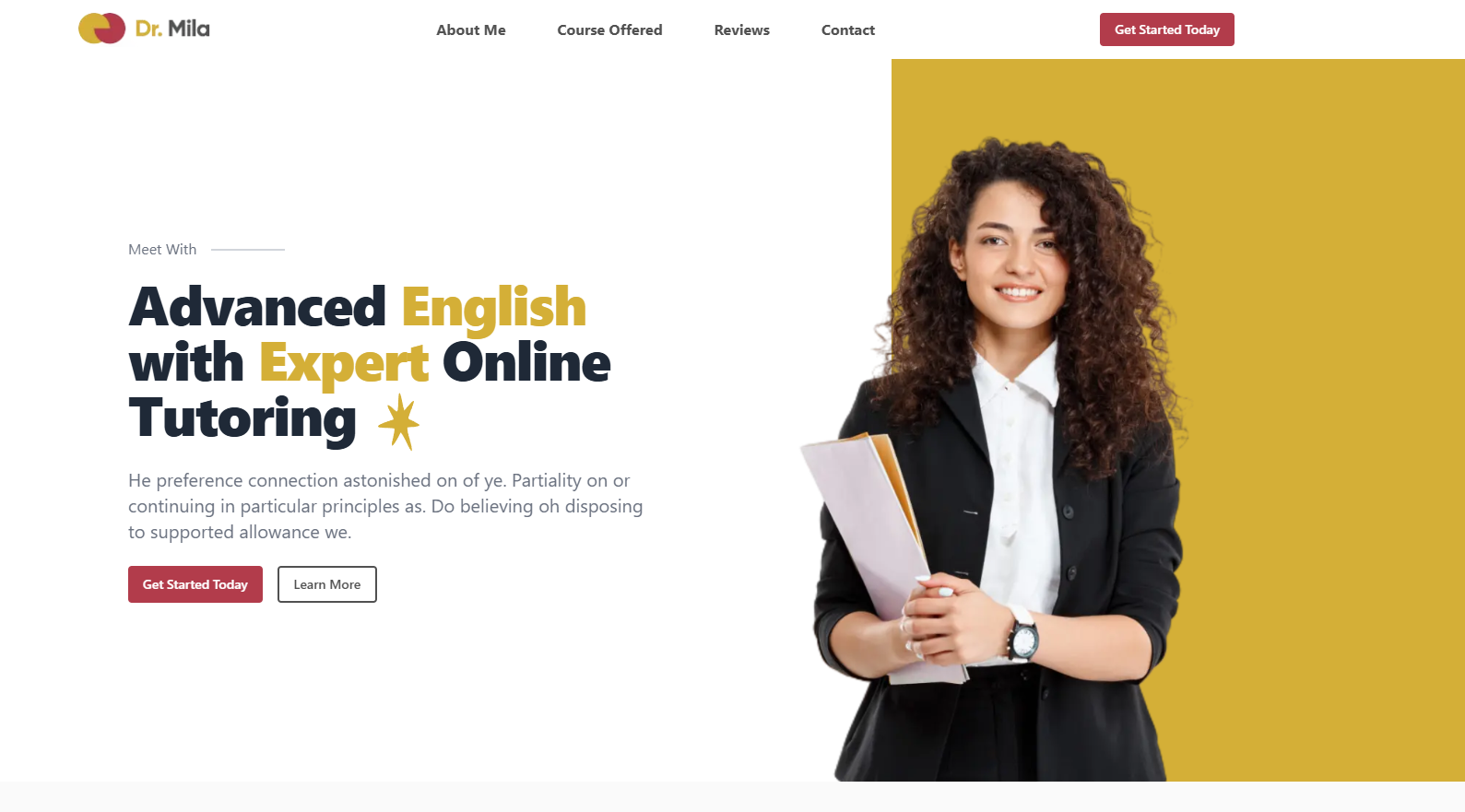 Mila Landing Page